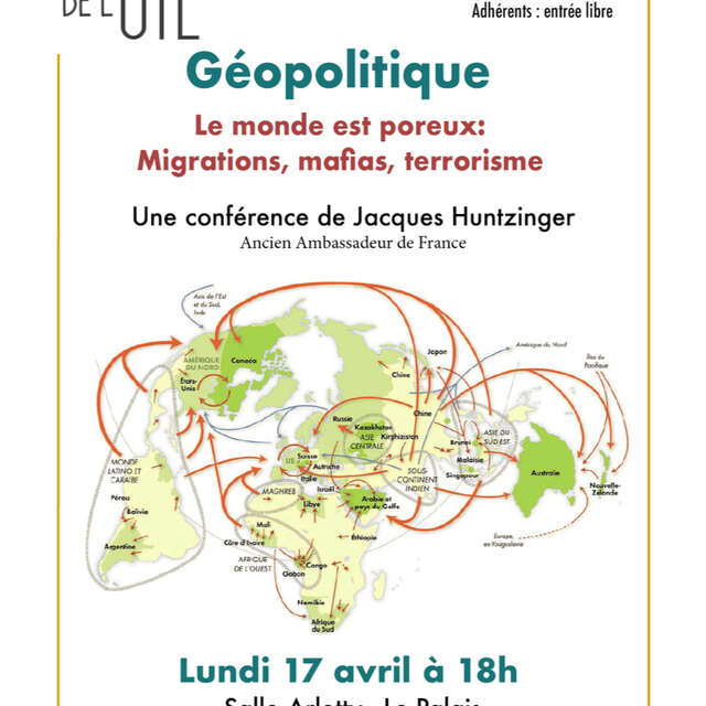 Conférence : Géopolitique-Un monde poreux : terroristes et migrants