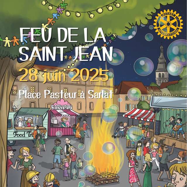 Feu de la Saint Jean à Sarlat