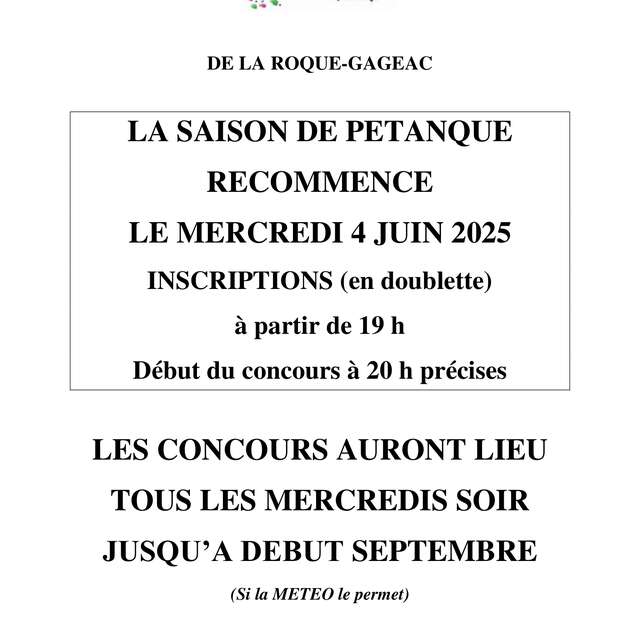 Concours de pétanque