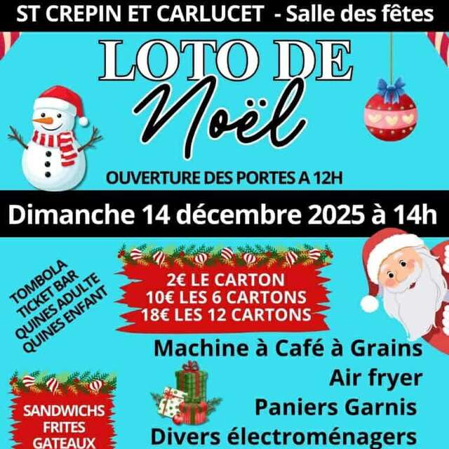 Loto de Noël à St. Crépin et Carlucet