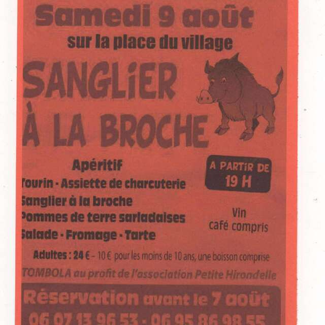 Soirée Sanglier à la Broche