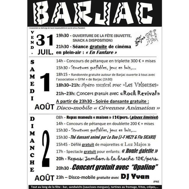 FÊTE VOTIVE DE BARJAC