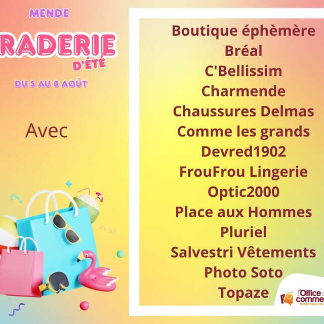 GRANDE BRADERIE D'ÉTÉ DES COMMERÇANTS