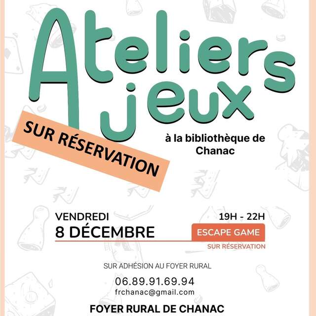 ATELIERS JEUX : ESCAPE GAME