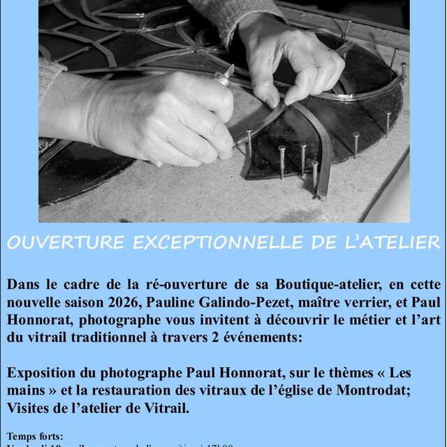 OUVERTURE EXCEPTIONNELLE DE L'ATELIER