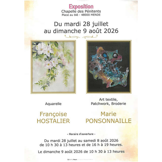 AQUARELLES, ART TEXTILE, PATCHWORK, BRODERIE