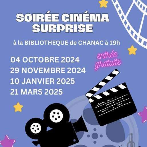 SOIRÉE CINÉMA SURPRISE - SOIREE ANNULEE