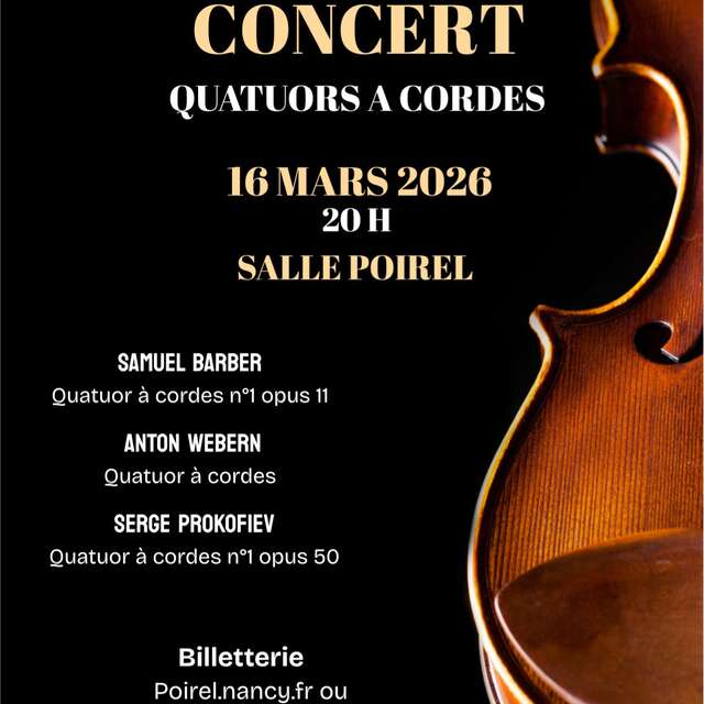 Concert - Le XXe Siècle sur Quatre Cordes