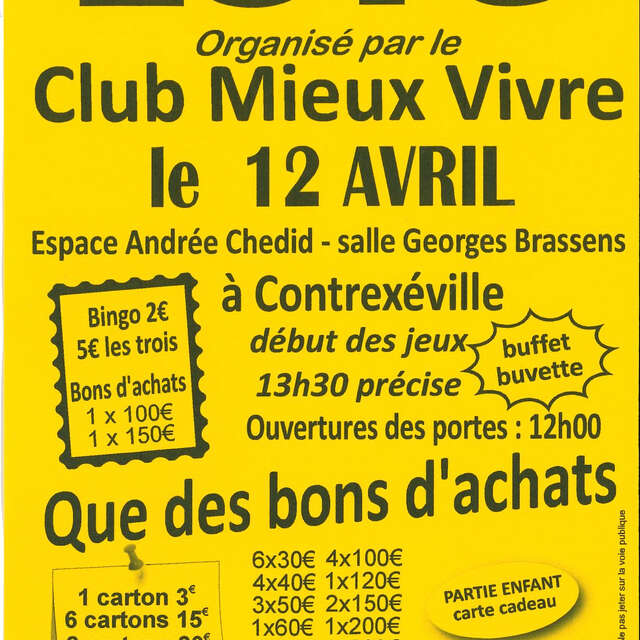 Loto du Club Mieux Vivre