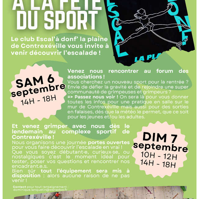 Fête du Sport : découverte de l'escalade