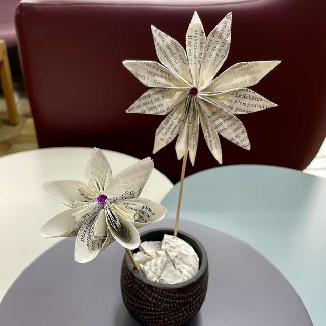 Atelier créatif fleurs en papier