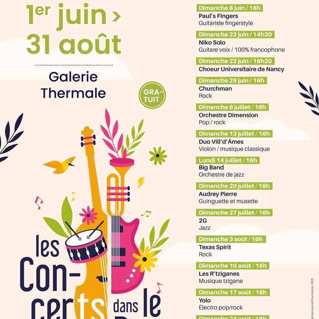 Les concerts sous la galerie thermale