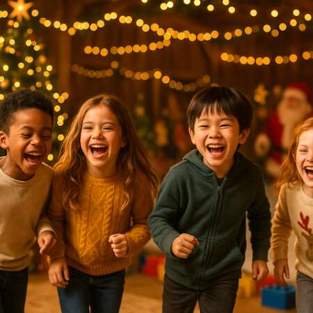 Village de Noël des enfants et patinoire