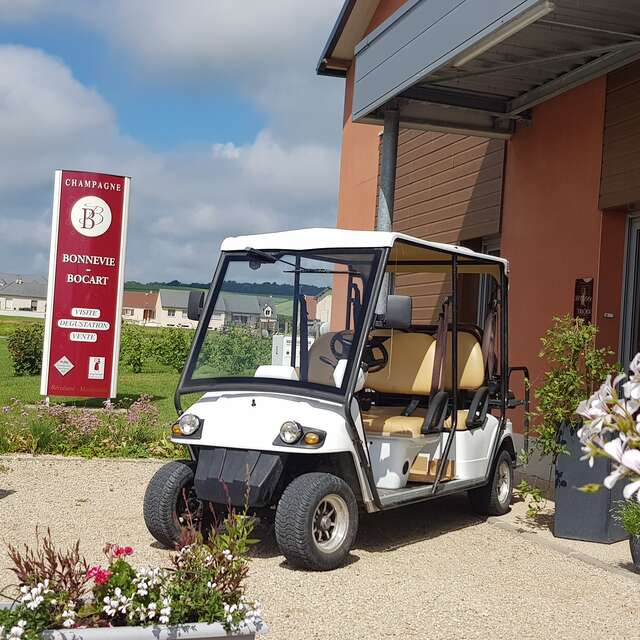 Balades en voiturette électrique – Champagne Bonnevie-Bocart