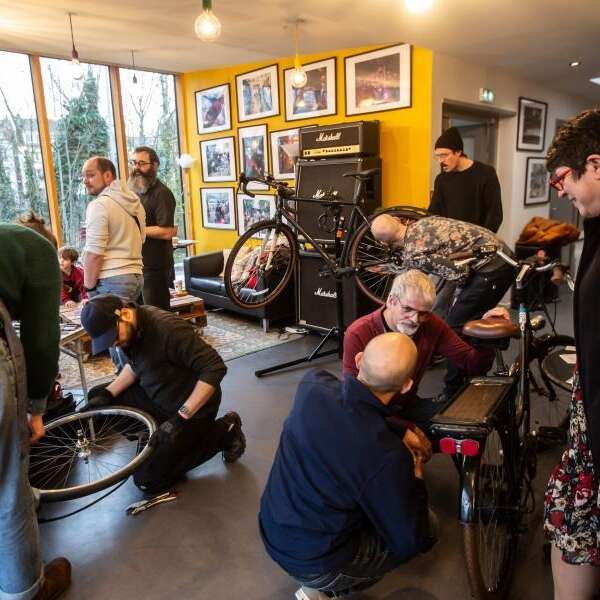 Atelier d'autoréparation de bicyclette