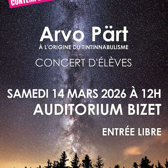 Arvo Pärt, À l'origine du Tintinnabulisme > Samedi 14 Mars à 12h > Auditorium Bizet