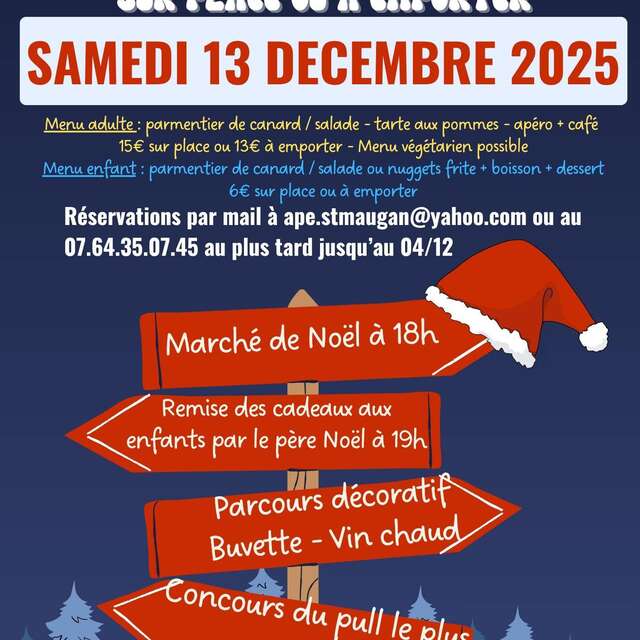 Marché de Noël avec son repas