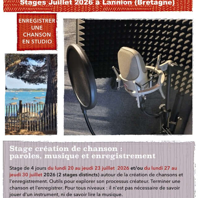 Stages d'écriture de chanson