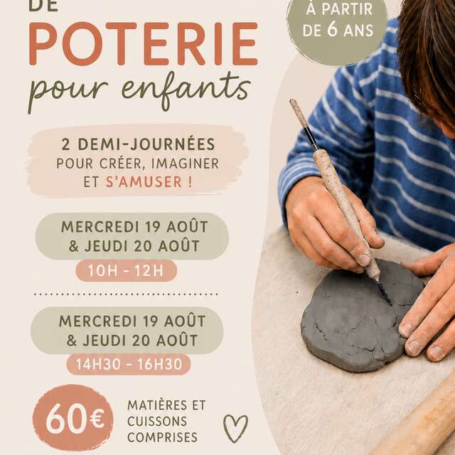 Stage poterie enfants