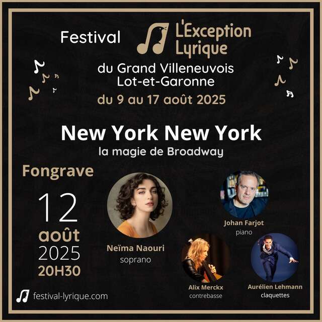 Festival Lyrique - New York New York, la magie de Broadway