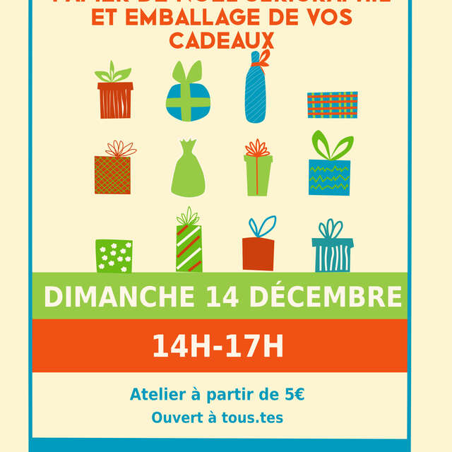 Atelier papier cadeau sérigraphié