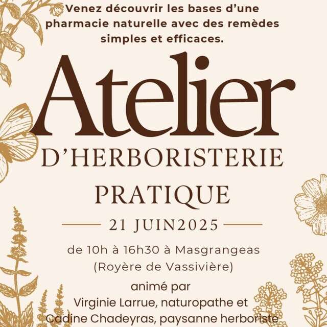 Atelier d'herboristerie pratique