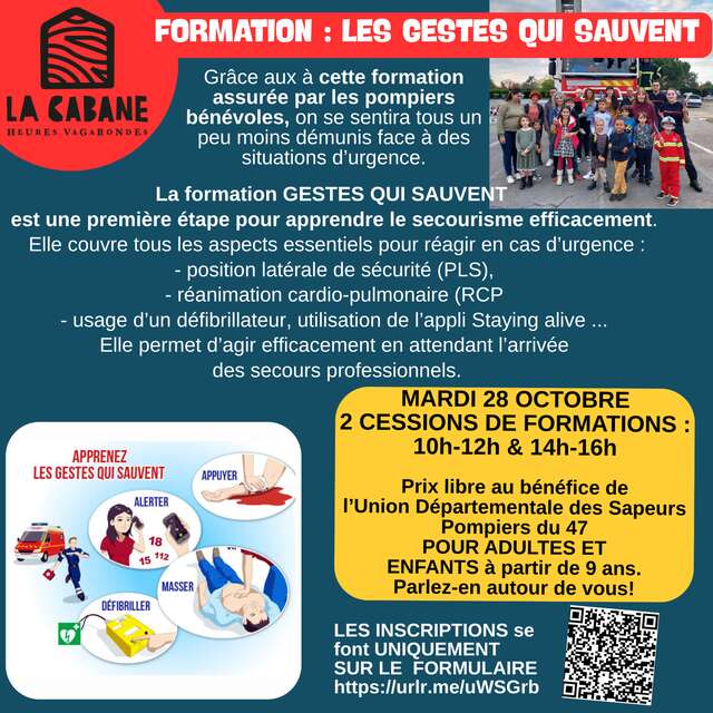Les gestes qui sauvent avec les sapeurs-pompiers du Lot et Garonne