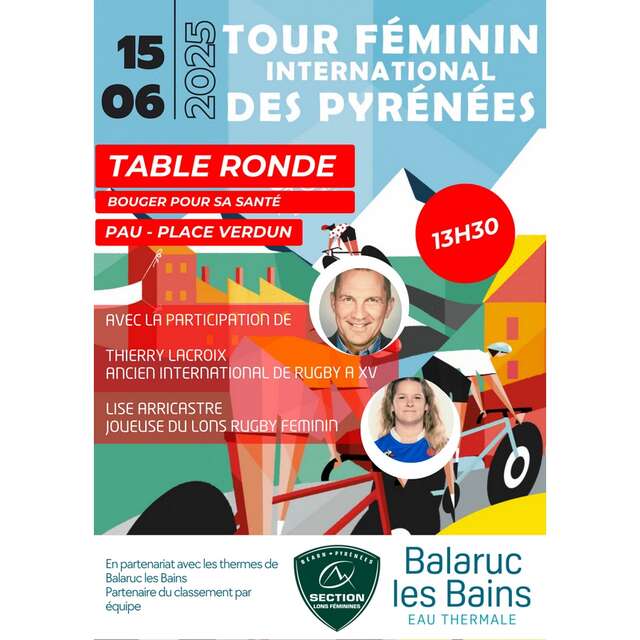 Tour féminin international des pyrénes: Table ronde "Bouger pour sa santé"