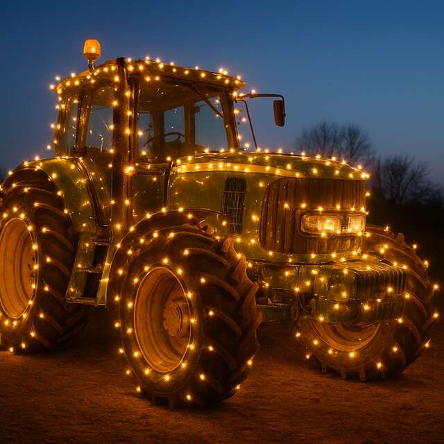 Noël - Défilé de tracteurs illuminés