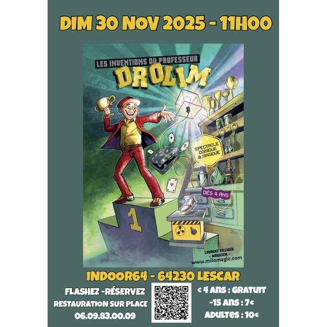 SPECTACLE MAGIE POUR ENFANTS PROFESSEUR DROLIM