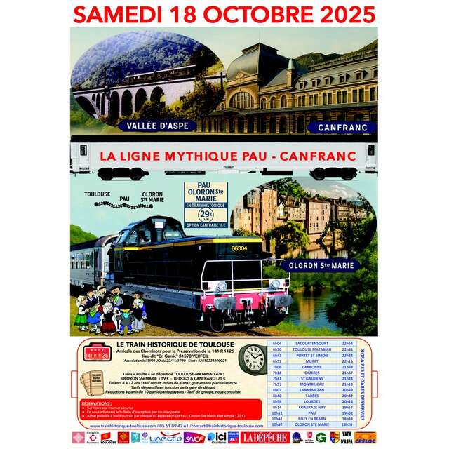 Train historique toulouse pau oloron canfranc