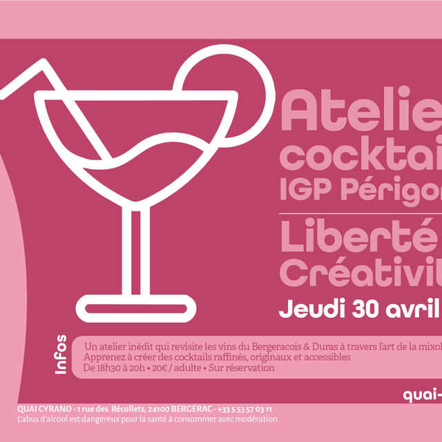 Atelier cocktail | IGP Périgord : Liberté & Créativité