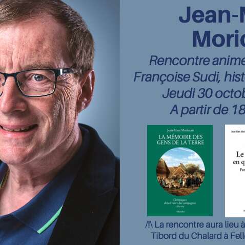 Jean-Marc MORICEAU : rencontre animée par Françoise SUDI