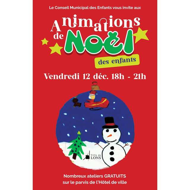 Animations de Noël des enfants