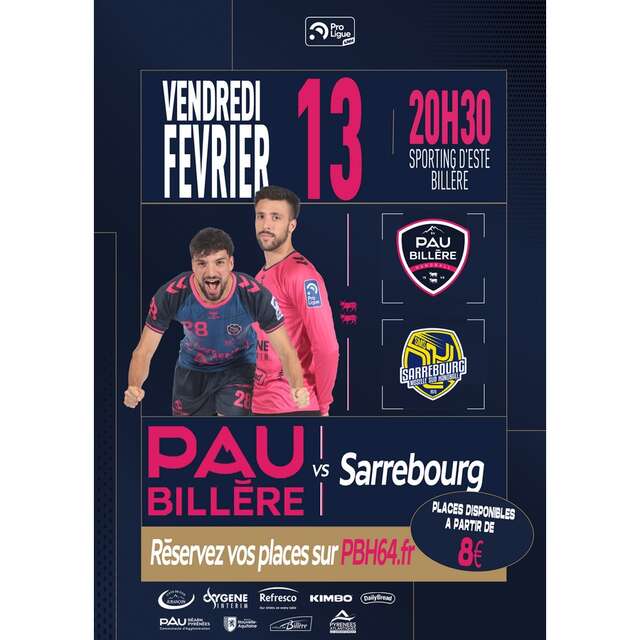 Handball:  Pau Billère Handball Vs Sarrebourg