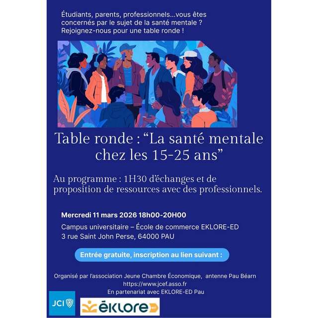 Table ronde "La santé mentale chez les 15-25 ans"