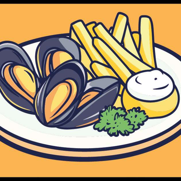 Repas moules frites