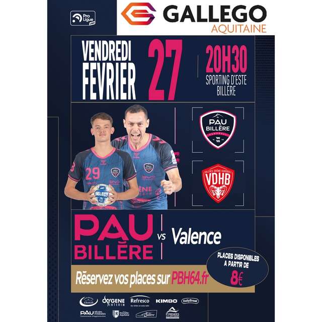 Handball: Pau Billère Handball Vs Valence