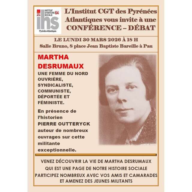 Conférence-débat sur la vie de Marta Desrumaux