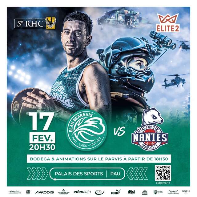 Basket ProB: Elan Béarnais Pau Lacq Orthez Vs Nantes