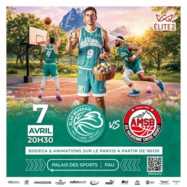 Basket ProB: Elan Béarnais Pau Lacq Orthez Vs Aix-Maurienne