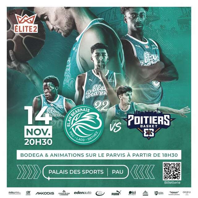 Basket ProB: Elan Béarnais Pau Lacq Orthez Vs Poitiers
