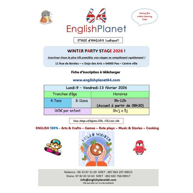 Stage anglais "winter party"