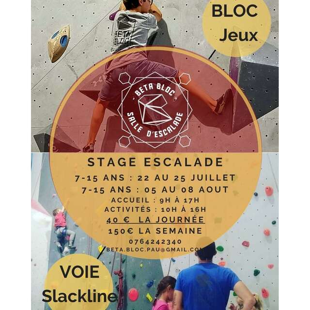 Stage vacances Eté Escalade