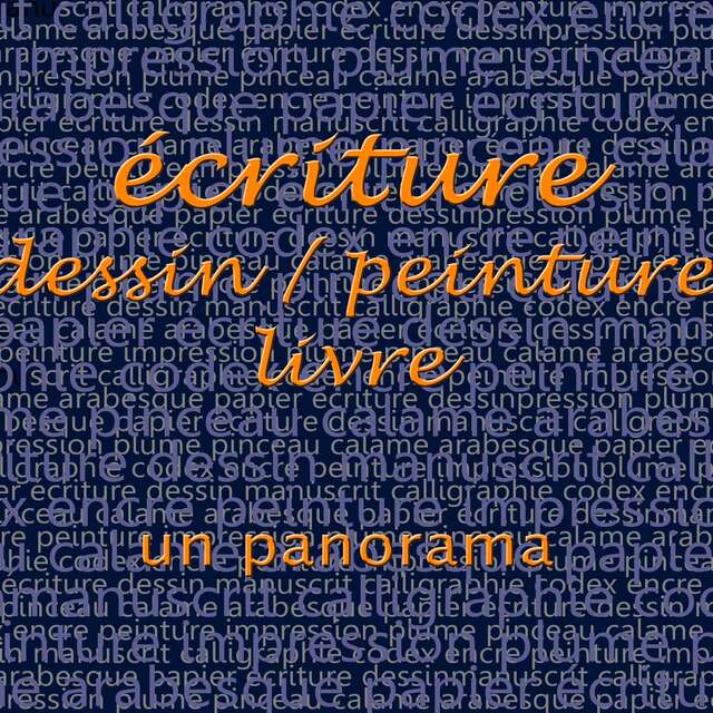 Exposition de Gilles Larivière : écriture, dessin, peinture, livre à la Bibliothèque