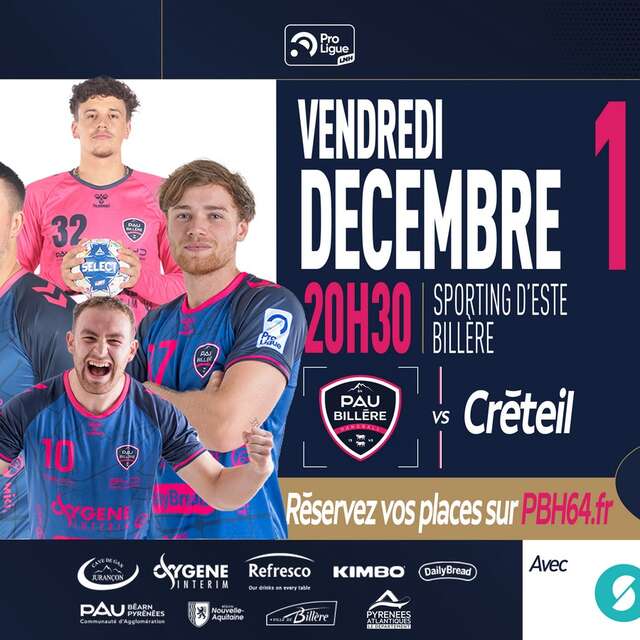 Handball: Pau Billère Handball Vs Créteil