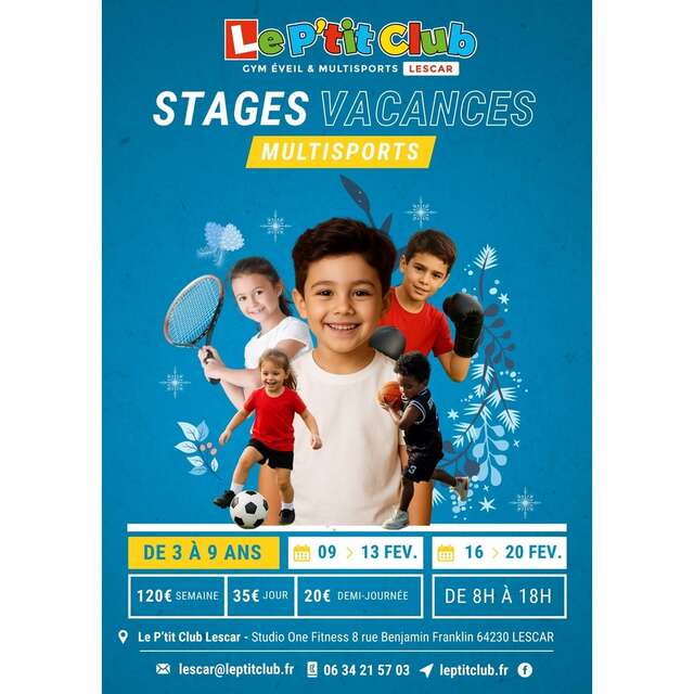 Stages multisports enfants "Le P'tit Club"