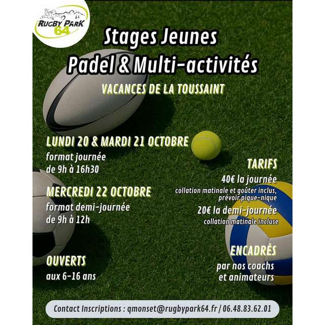 Stage jeunes padel et multi-activités