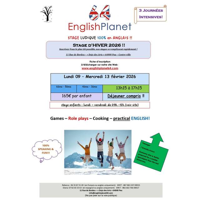 Stage anglais "hiver 2026"