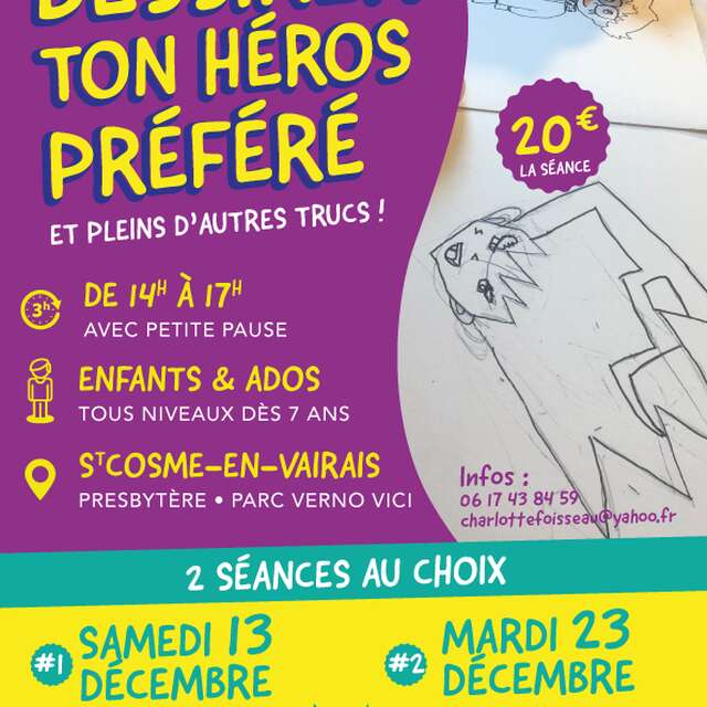 Atelier "Apprends à dessiner ton héros préféré"